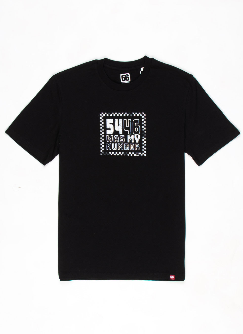 54-46 Was My Number - Black White T-shirt - AceTee by 66 Clothing