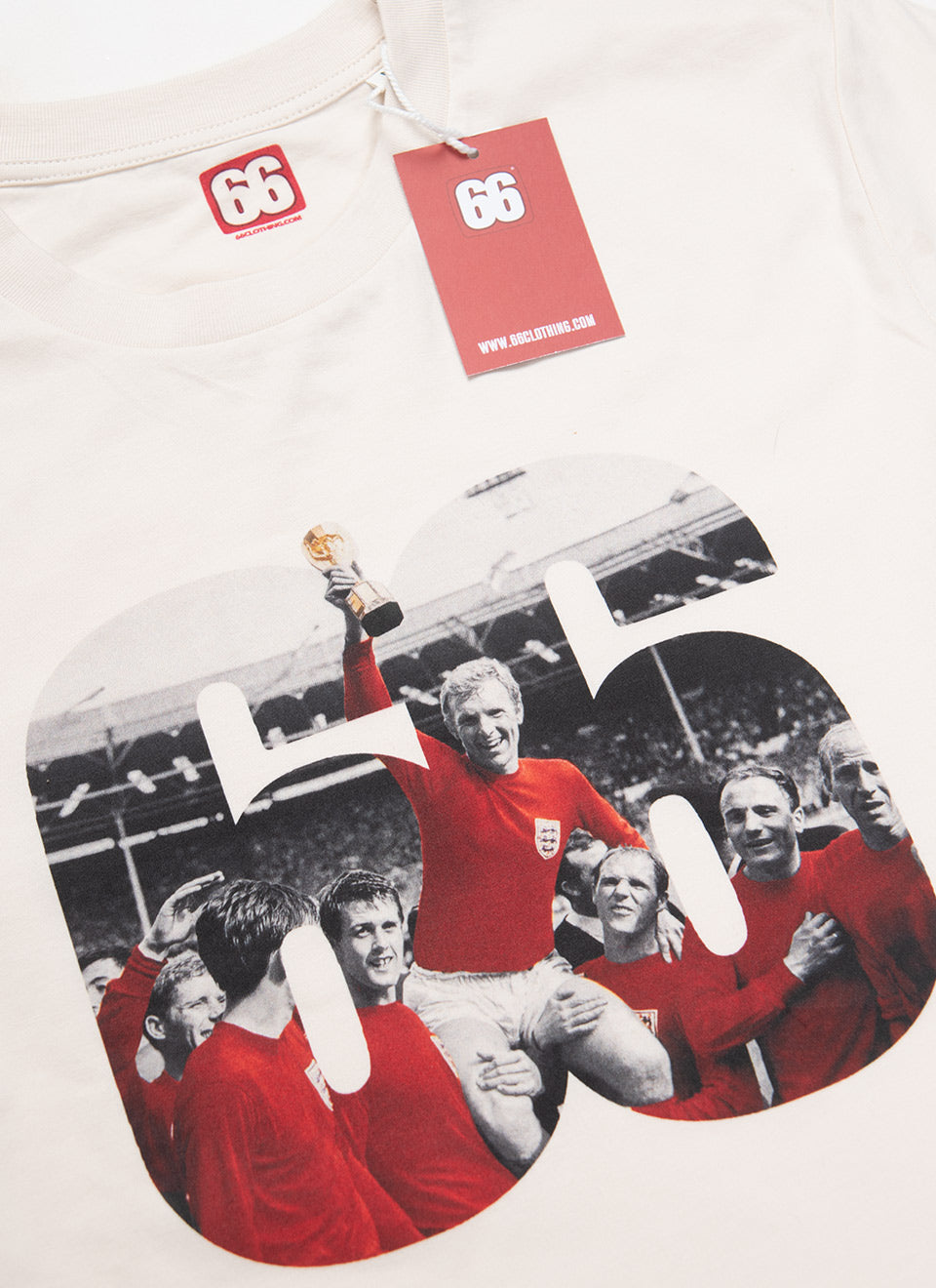 World Cup 66 Winners - Cream T-shirt - AceTee by 66 Clothing