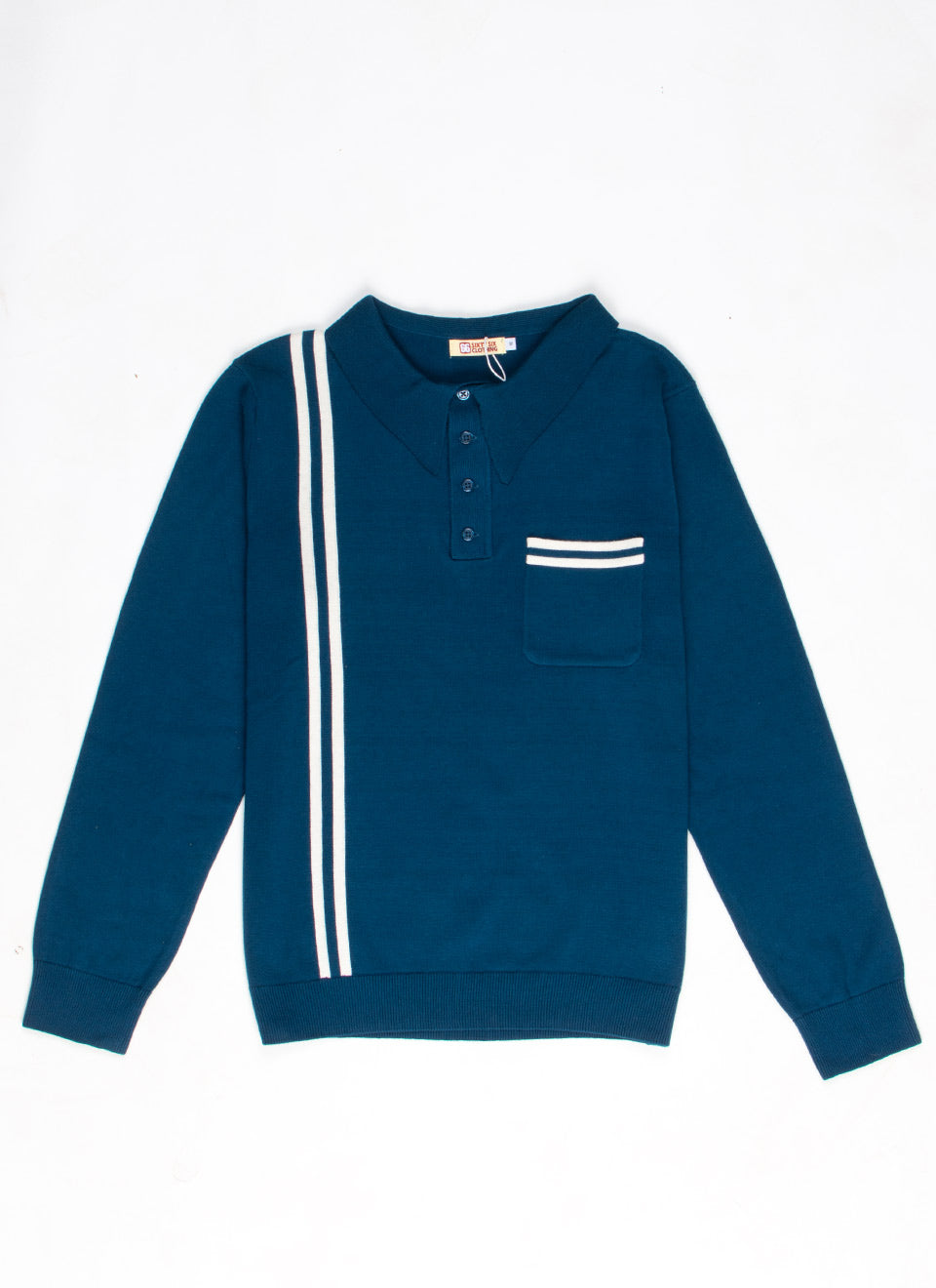 The 'Dave Quad' In Petrol Blue Stripe - Dave From Quadrophenia Inspired Top - by 66 Clothing (Copy)