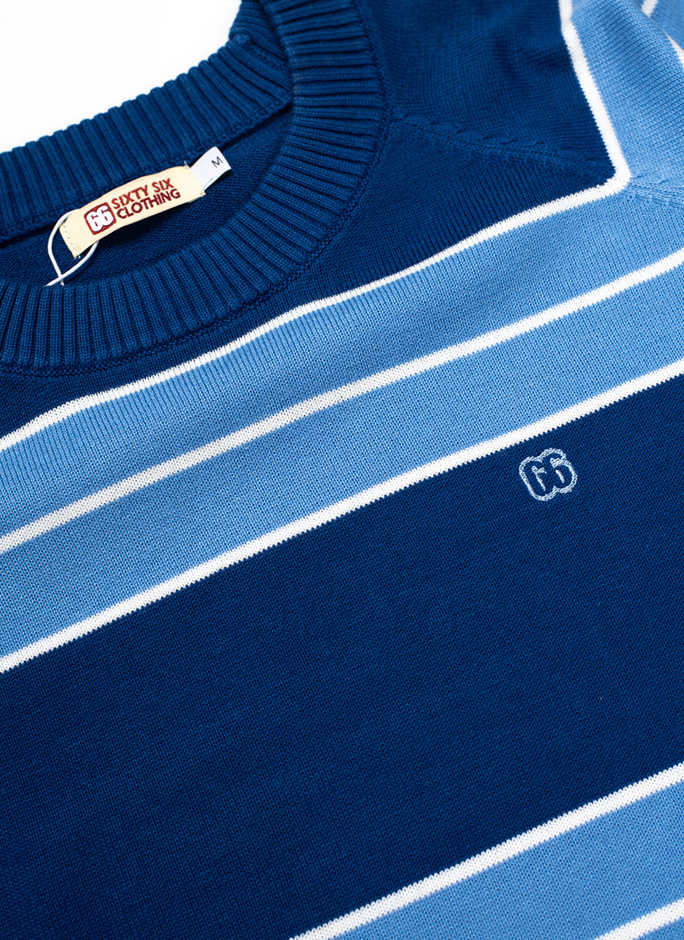The 2 Blue ‘Teen Spirit’ by 66 Clothing – Striped Knit Top Inspired By Kurt Cobain in Nirvana