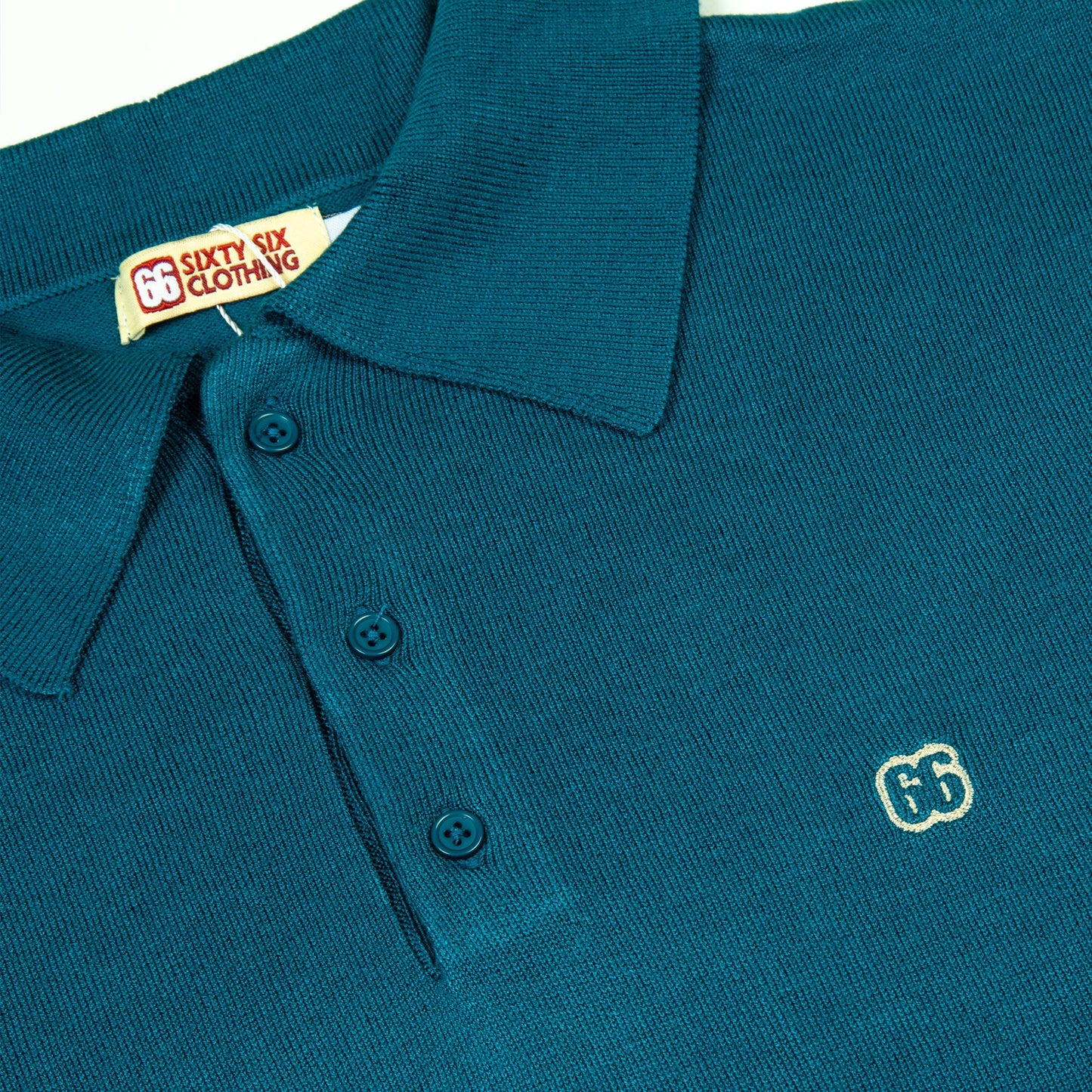 The Peterson Polo in Teal - by 66 Clothing