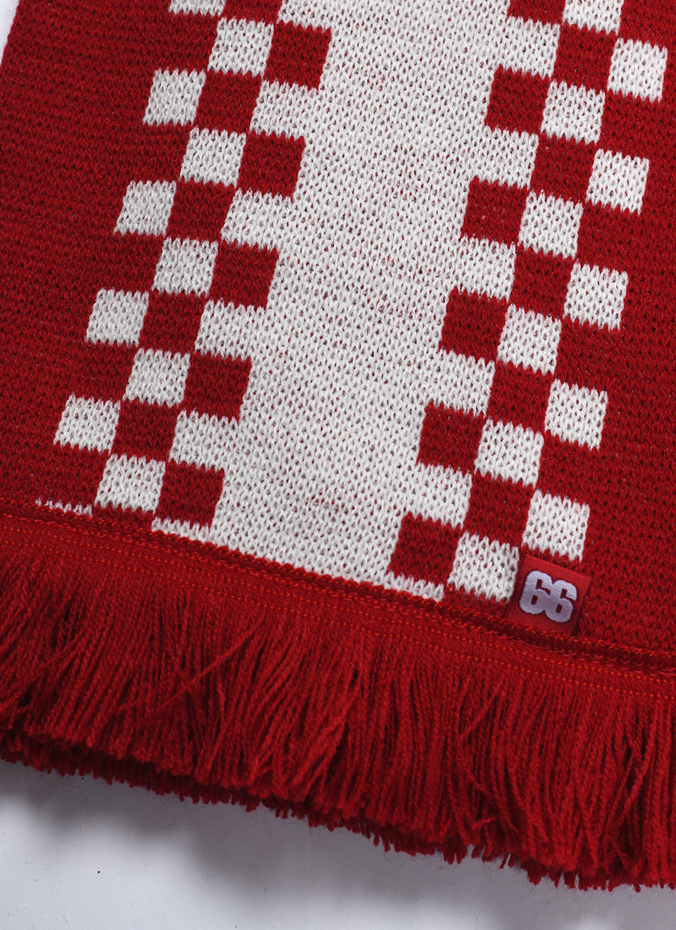 The Racer Scarf In Rosso Red - By 66 Clothing