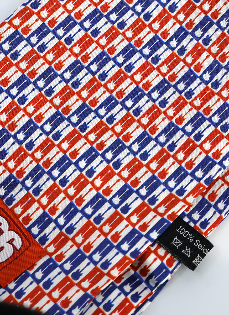 Red White Blue Ricky Silk Scarf by 66 Clothing - Inspired By Rickenbacker Mod Guitar