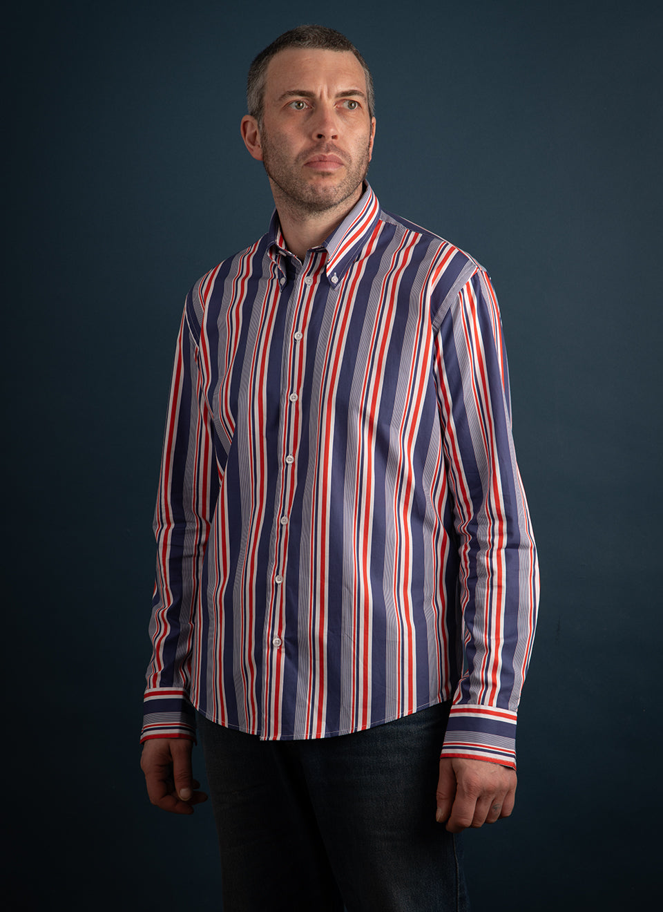 The "Slide Away" Shirt RWB Stripe - Liam Gallagher Oasis Inspired by 66 Clothing