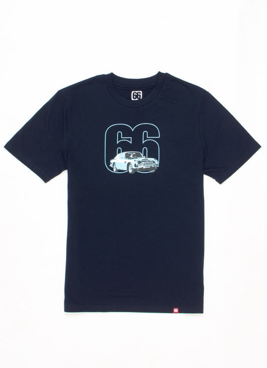 Aston Martin DB5 Inspired - Navy T-shirt - AceTee by 66 Clothing