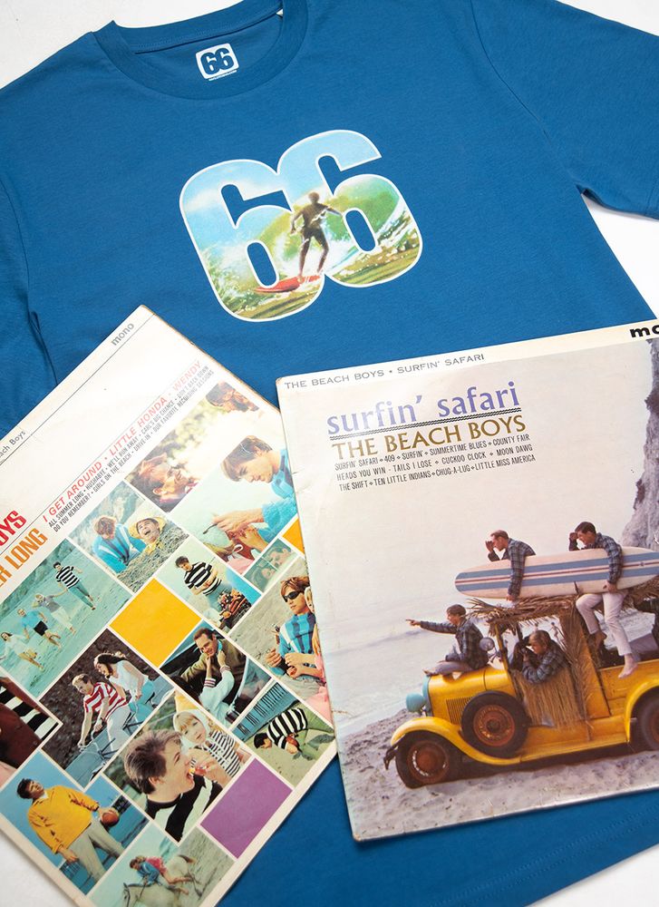 66 Clothing Beach Boys Inspired 66 AceTee - Blue T-shirt