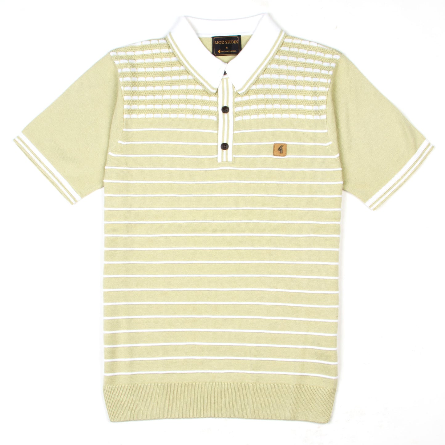 Gabicci Canyon Pistachio Modshoes Exclusive - Short Sleeve Knitted Polo
