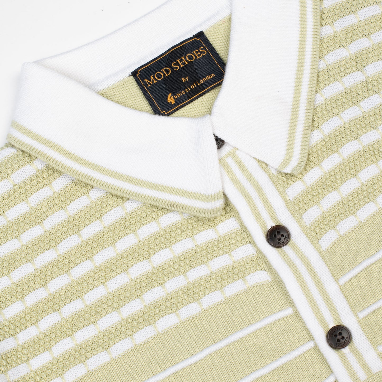 Gabicci Canyon Pistachio Modshoes Exclusive - Short Sleeve Knitted Polo