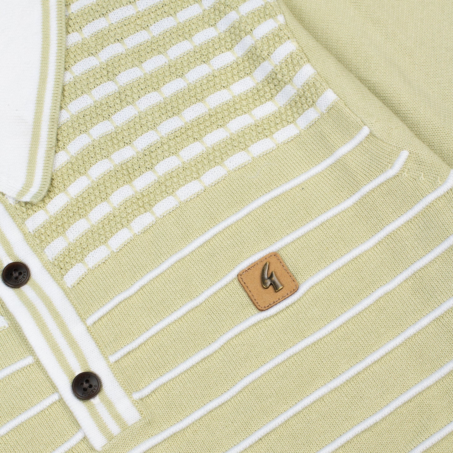 Gabicci Canyon Pistachio Modshoes Exclusive - Short Sleeve Knitted Polo