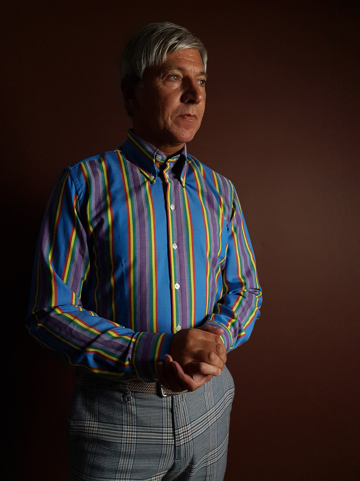 The 'Get Back' Shirt (John Lennon Inspired) - Multi Colour Long Sleeve Shirt - Beatles Mod Skin Style