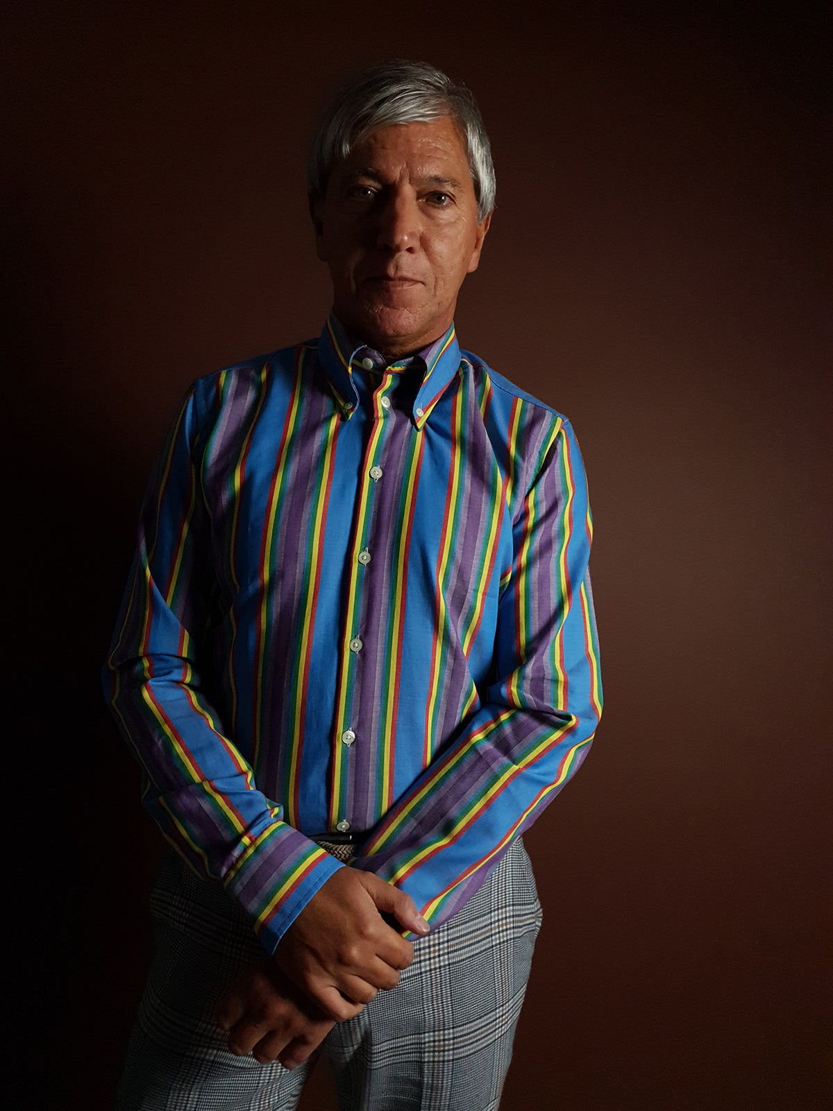 The 'Get Back' Shirt (John Lennon Inspired) - Multi Colour Long Sleeve Shirt - Beatles Mod Skin Style