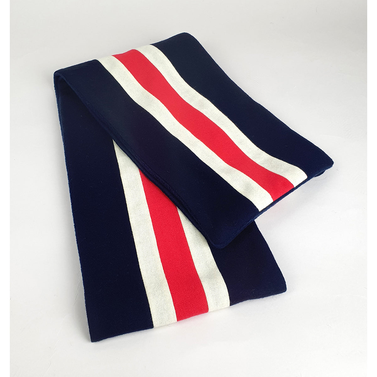 Red White Navy Blue College Scarf – Made In England- Mod Shoes Exclusive
