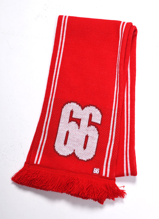 66 Logo Scarf - Red - By 66 Clothing