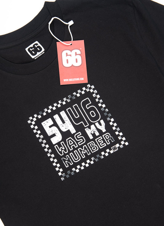 54-46 Was My Number - Black White T-shirt - AceTee by 66 Clothing