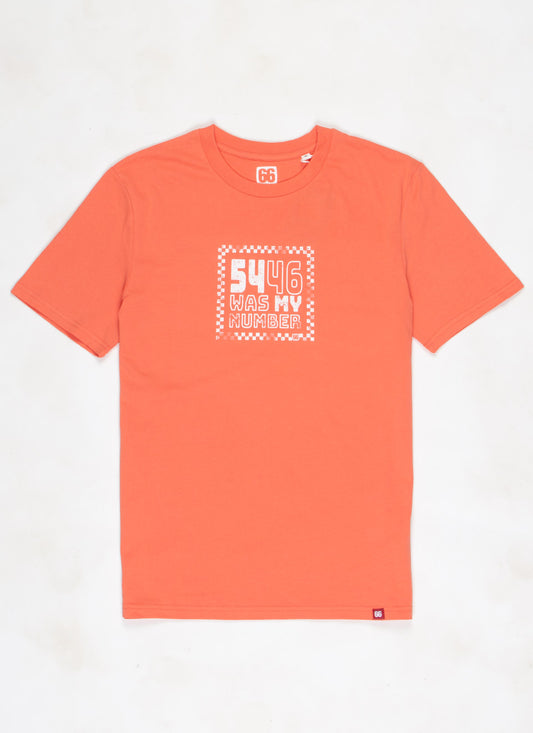 54-46 Was My Number - Pale Orange T-shirt - AceTee by 66 Clothing