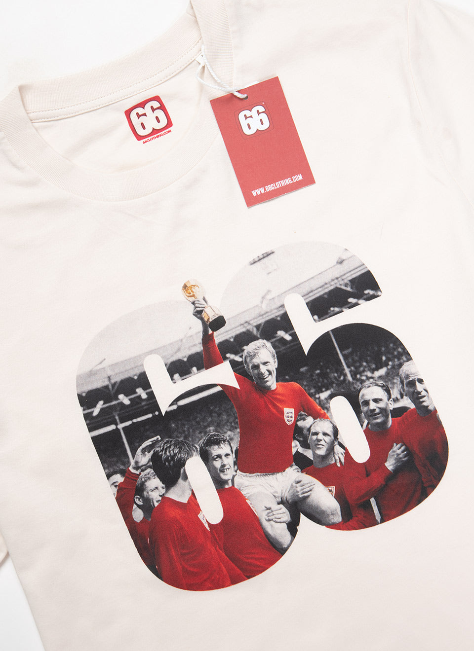 World Cup 66 Winners - Cream T-shirt - AceTee by 66 Clothing