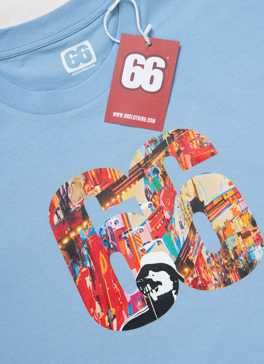 Oasis Tour 2025 Inspired - Sky Blue T-shirt - AceTee by 66 Clothing