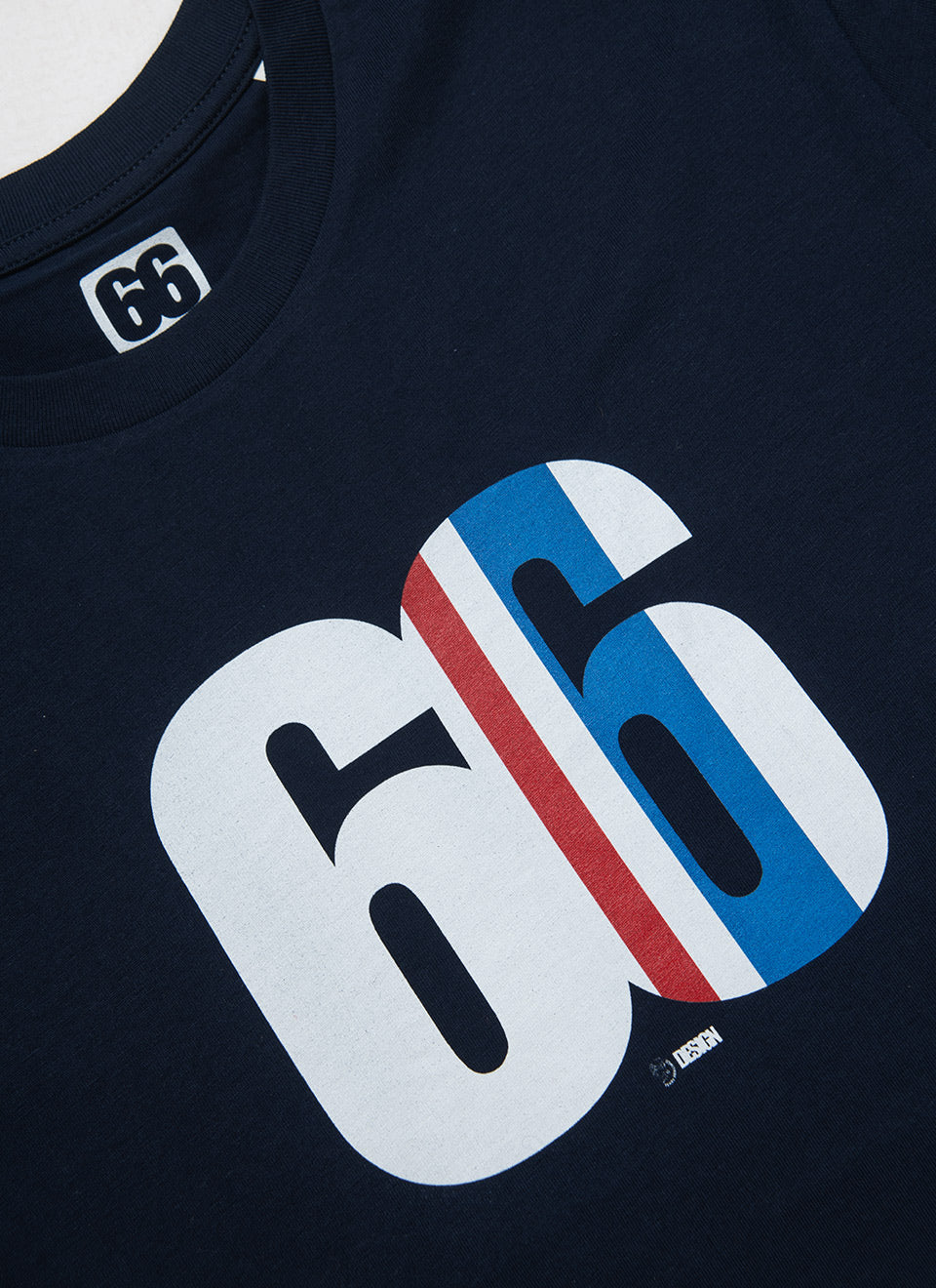 66 Clothing Buckler Stripe Designed By Terry Rawlings AceTee - Navy T-shirt