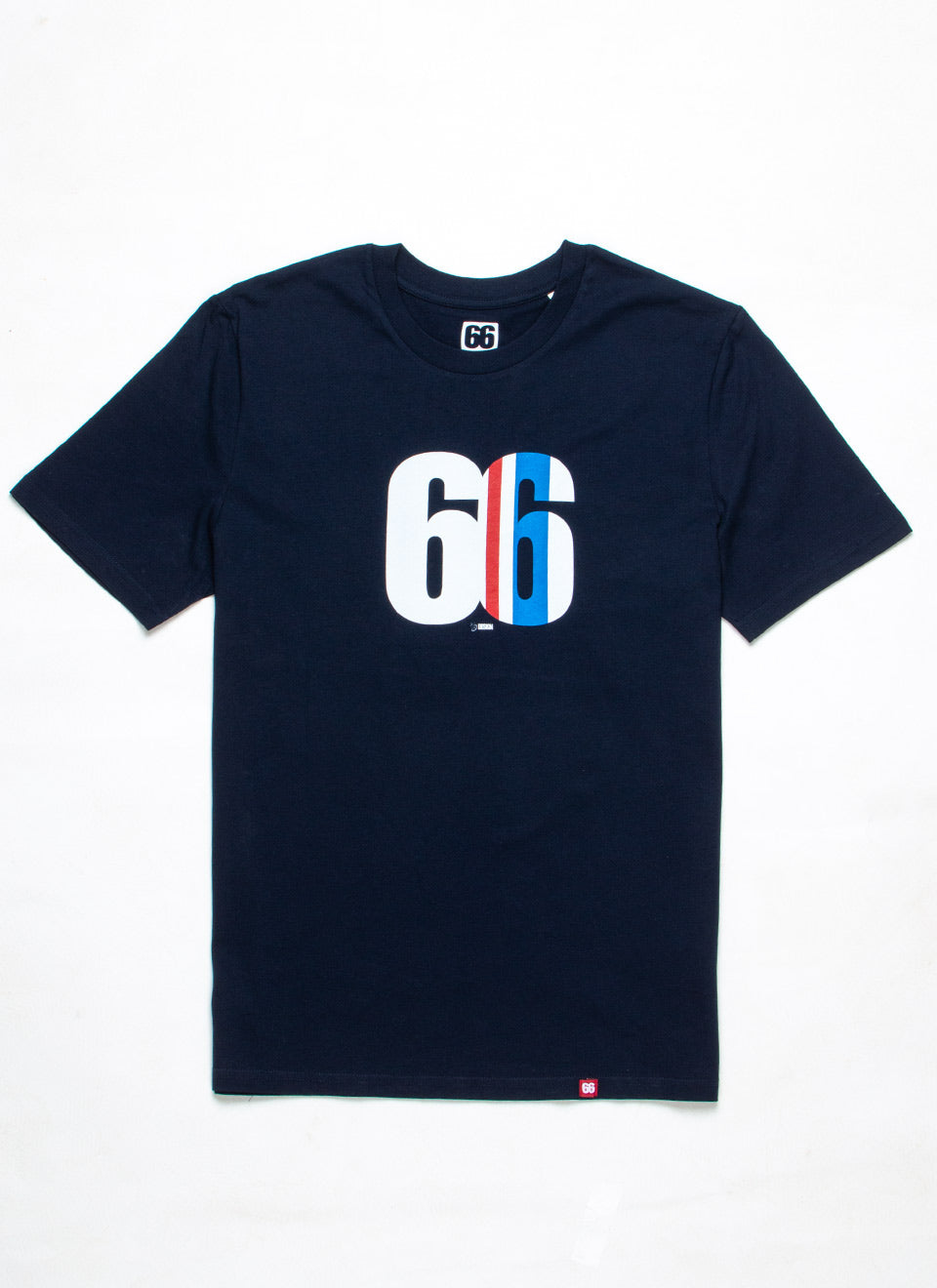 66 Clothing Buckler Stripe Designed By Terry Rawlings AceTee - Navy T-shirt