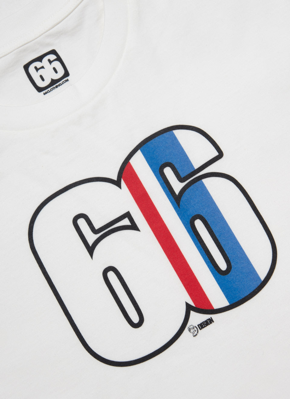66 Clothing Buckler Stripe Designed By Terry Rawlings AceTee - White T-shirt