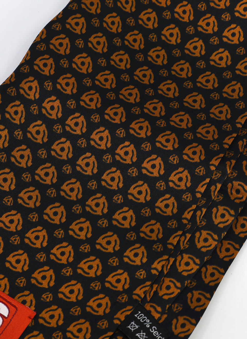 Black and Copper '45s' Silk Scarf by 66 Clothing - Inspired By Record 45 rpm Adapters