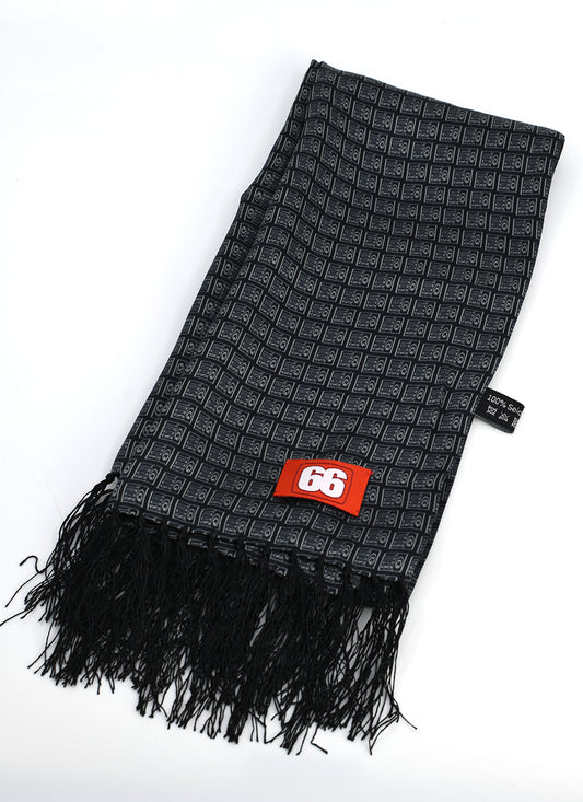 Black and Grey Soul Silk Scarf by 66 Clothing - Inspired by The Northern Soul Scene