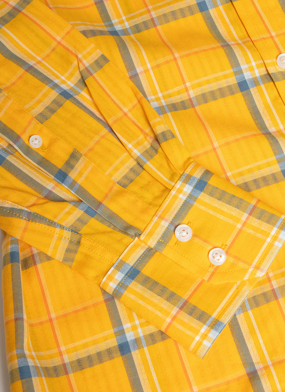 The Jackpot 2026 - Limited Edition - Orche & Navy Tartan High Collar Button Down Long Sleeve Shirt - Mod Skin Style