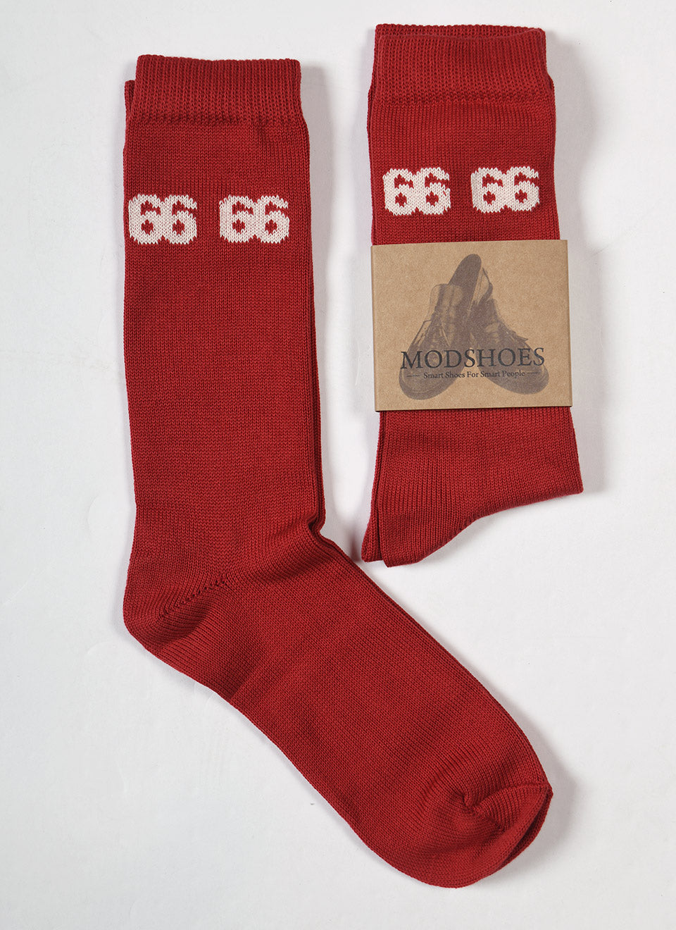 66 Muted Red Socks UK Made by 66 Clothing