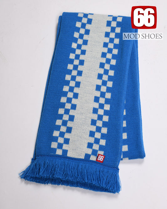 The Racer Scarf In Aqua Blue - By 66 Clothing