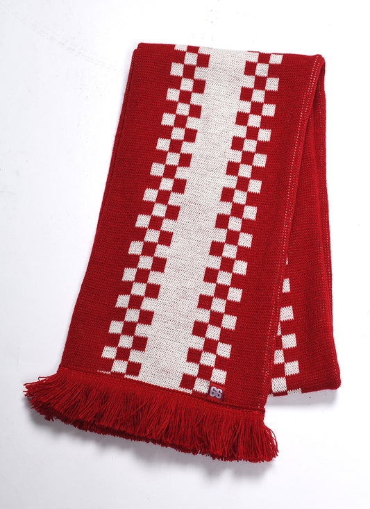 The Racer Scarf In Rosso Red - By 66 Clothing