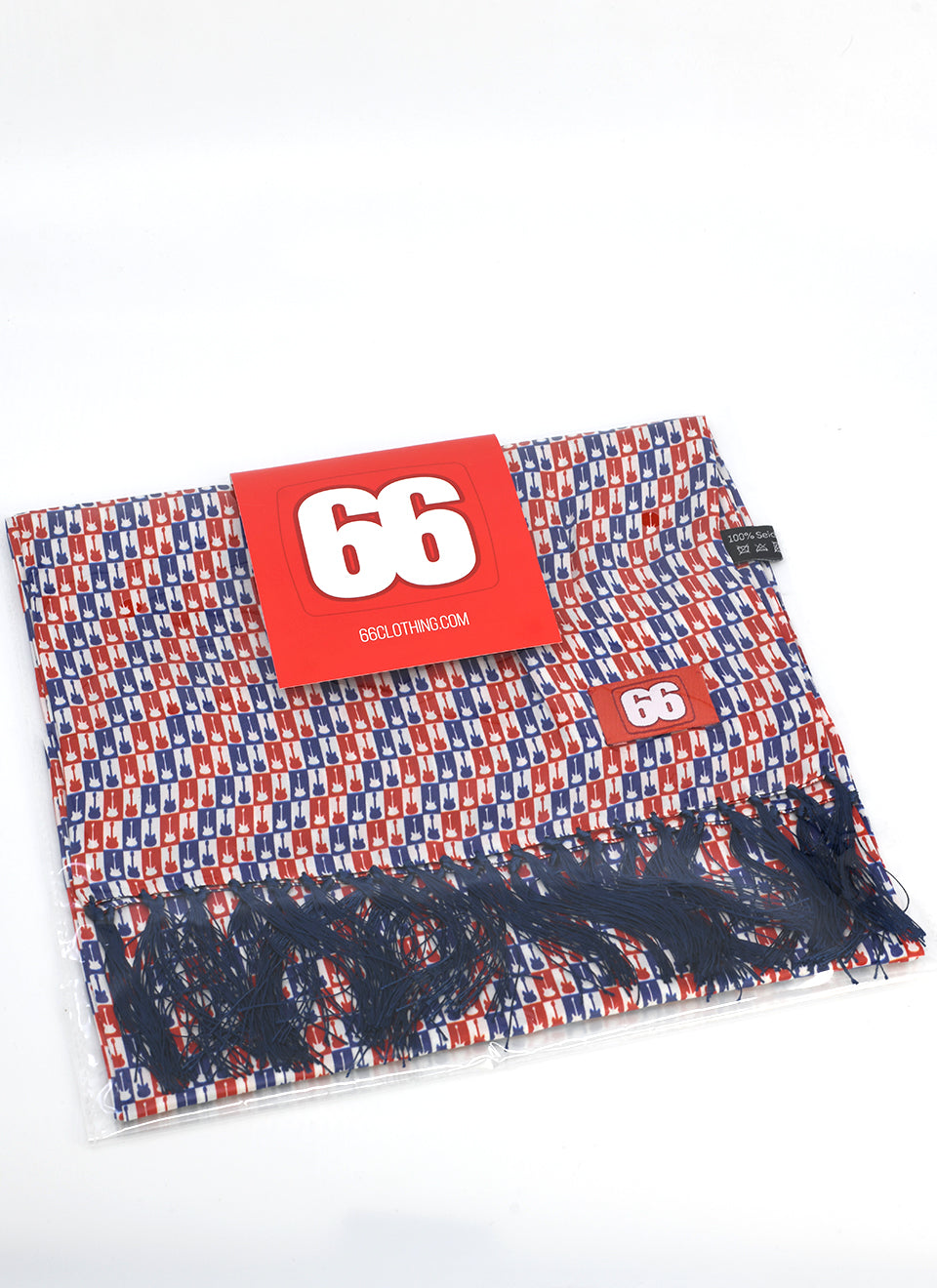 Red White Blue Ricky Silk Scarf by 66 Clothing - Inspired By Rickenbacker Mod Guitar