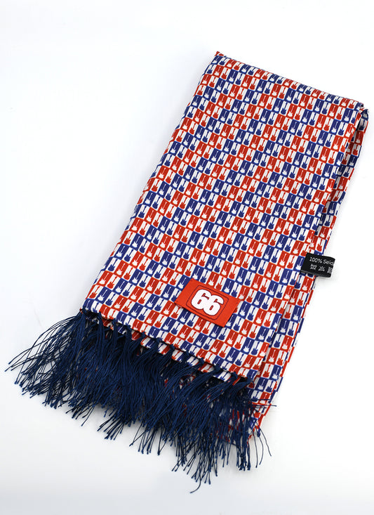 Red White Blue Ricky Silk Scarf by 66 Clothing - Inspired By Rickenbacker Mod Guitar