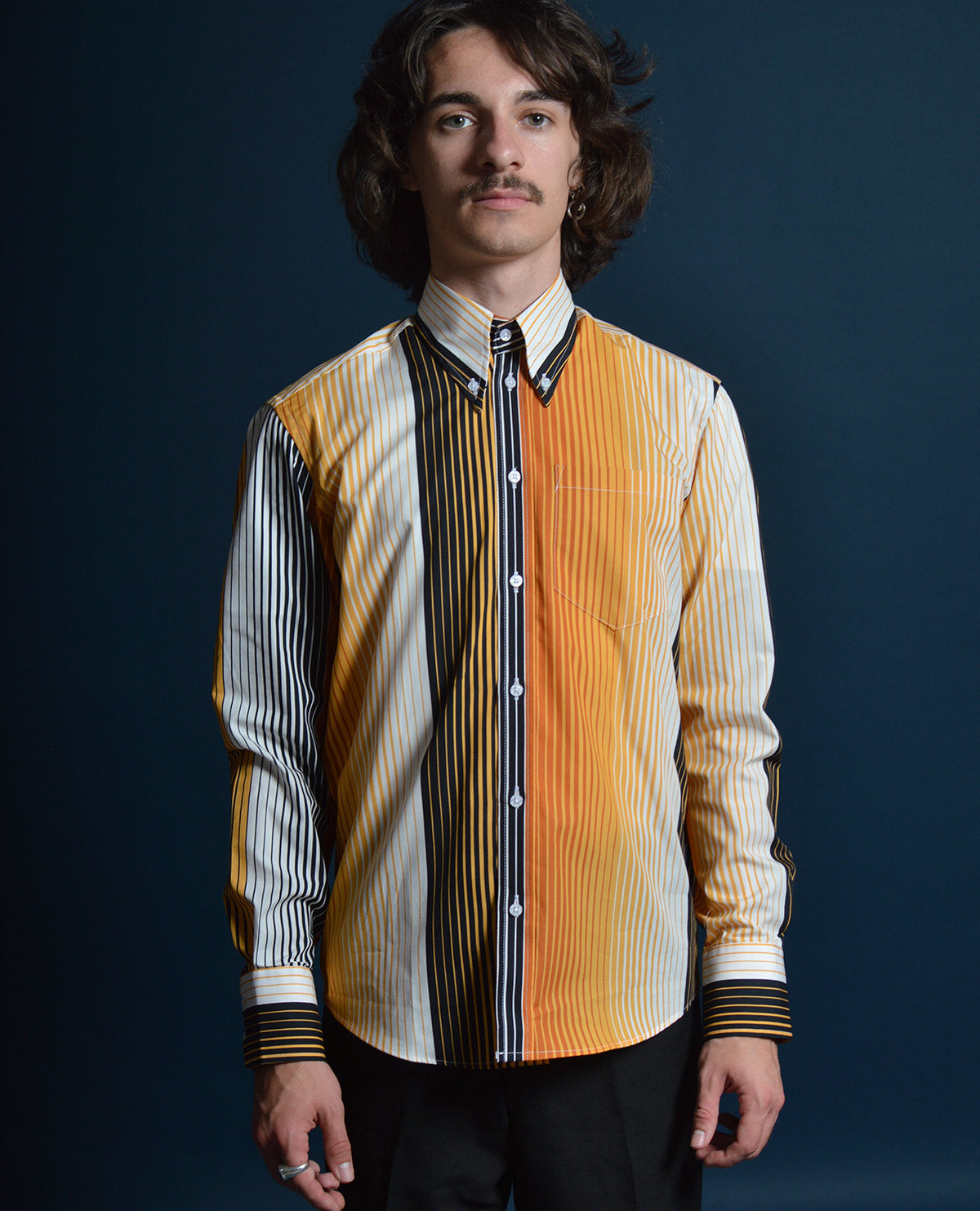 The Billy Preston 'Get Back' Beatles Inspired -  Button Down Long Sleeve Shirt by 66 Clothing - 60s Mod Skin Style