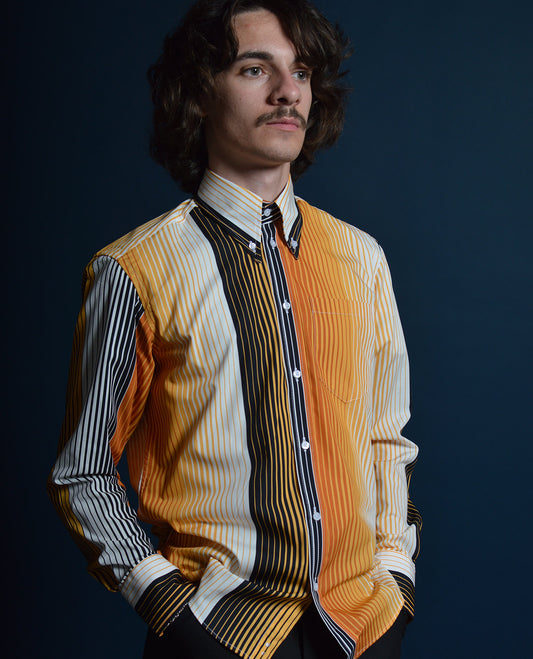 The Billy Preston 'Get Back' Beatles Inspired -  Button Down Long Sleeve Shirt by 66 Clothing - 60s Mod Skin Style