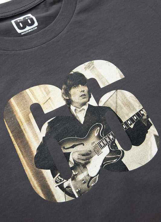 66 Clothing The 66 Harrison Live AceTee - Anthracite Grey T-shirt - Beatles
