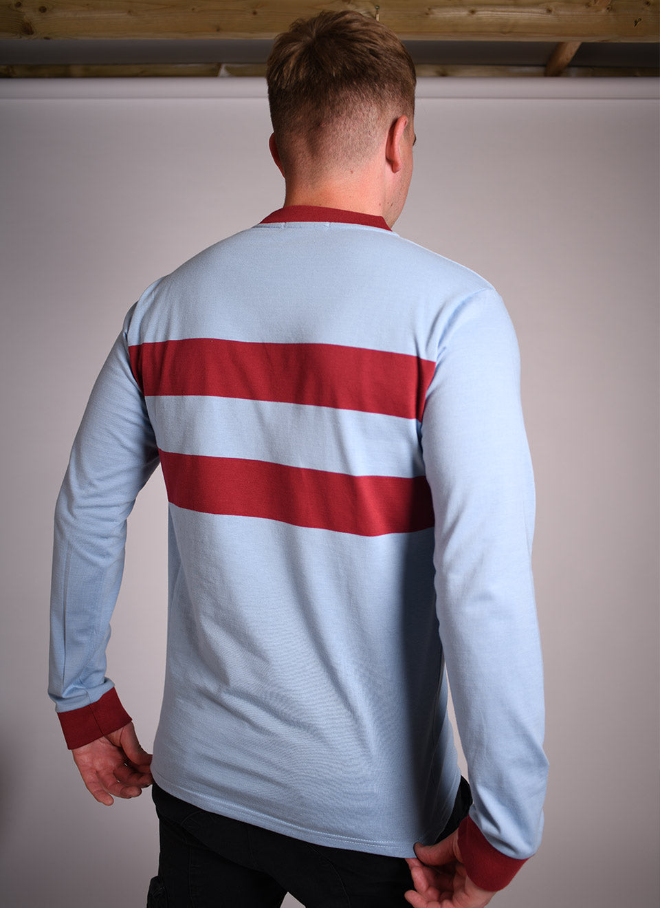 The ‘#6’ by 66 Clothing V2 UK Made – Bobby Moore West Ham Away Inspired Long Sleeve