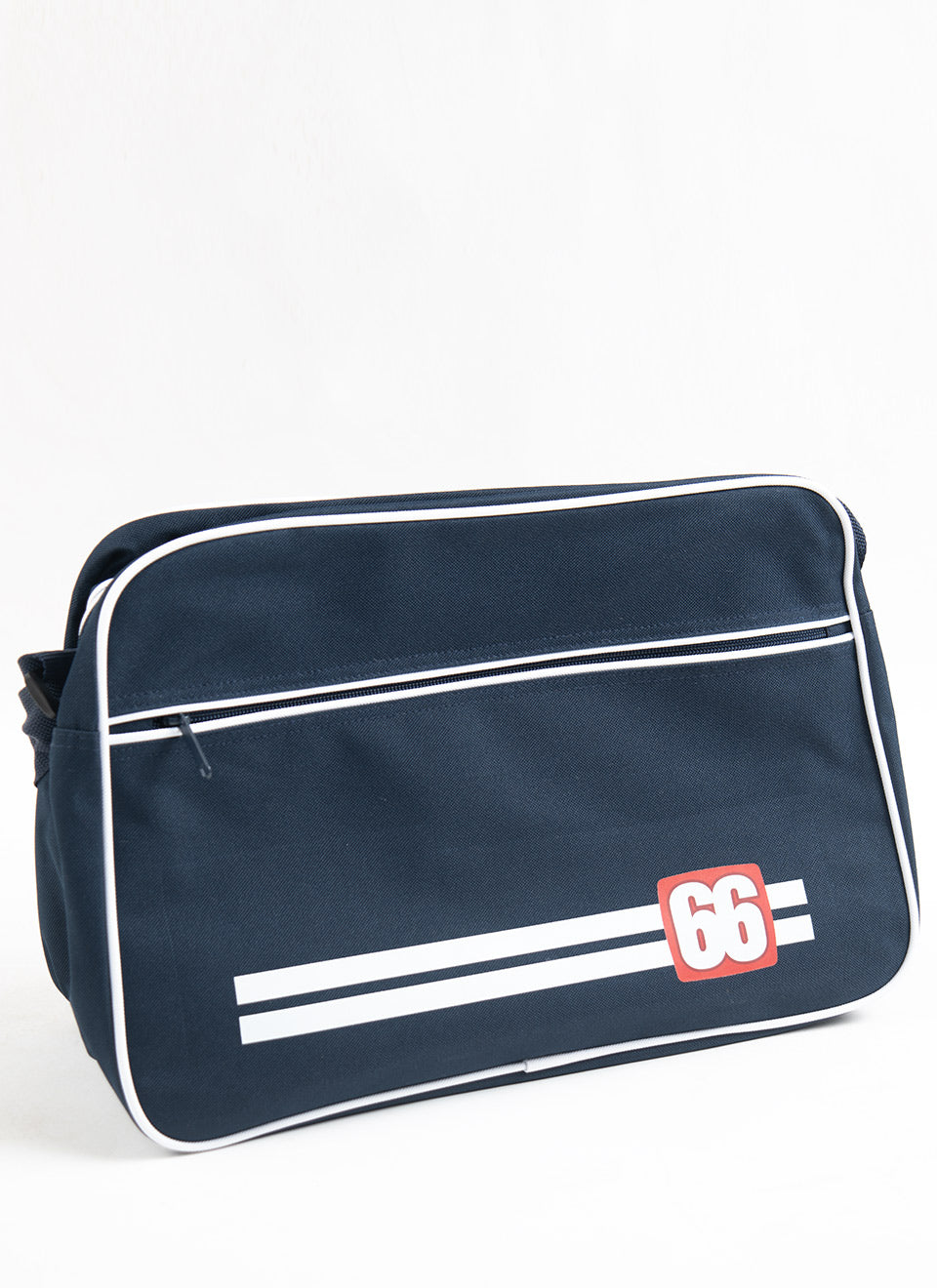 66 Clothing The Racer Bag - 66 Logo 2 Stripe - Shoulder Bag In Navy