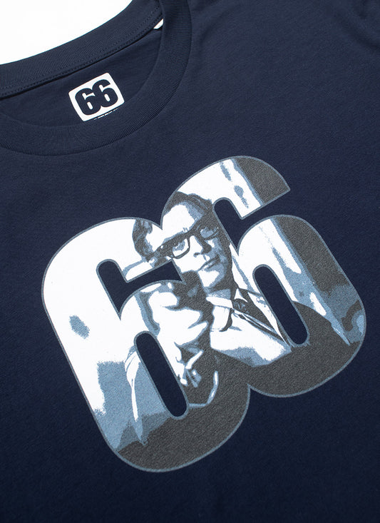 Michael Caine Harry Palmer Inspired - Navy T-shirt - AceTee by 66 Clothing