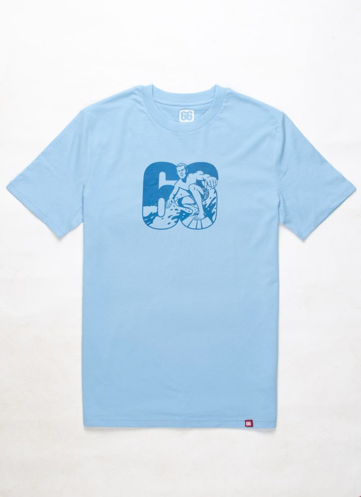 66 Clothing Surfer Guy 66 AceTee - Sky Blue T-shirt