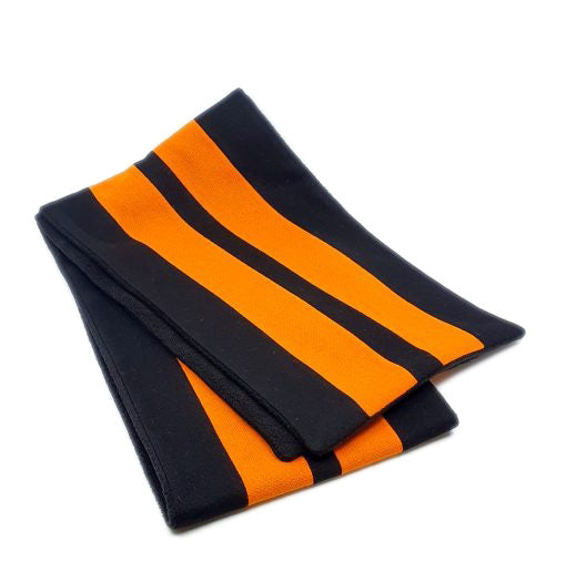 Black & Orange Stripe College Scarf – Style Council Colours – Made In England