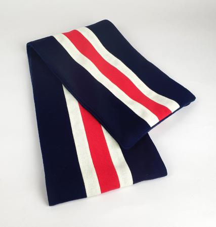 Red White Navy Blue College Scarf – Made In England- Mod Shoes Exclusive